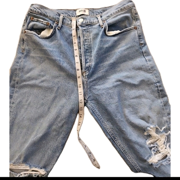 Agolde Womens Medium Wash Riley High Rise Straight Crop in Hassle Jean 30 - Picture 14 of 14